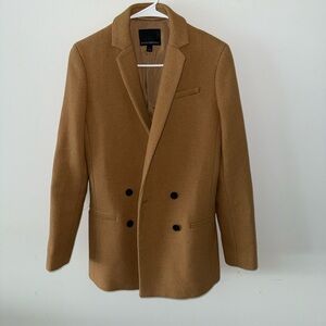 Banana Republic Double-Breasted Camel/Tan Pea Coat